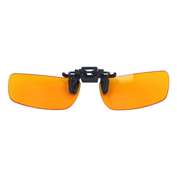 Clip On Glasögon Effektivt blått ljus blockerar 180 grader vertikalt Flip Portable Orange Glasögon Cliplins för dator fyrkantig