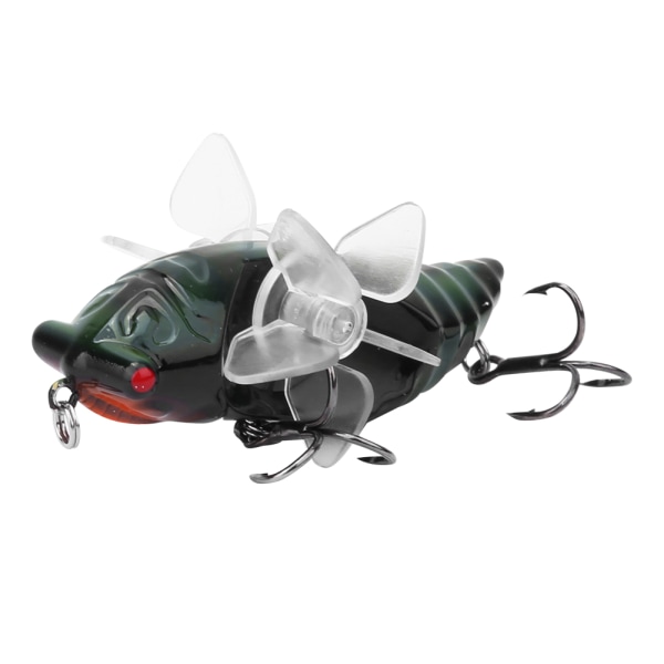 Hard Fish Lure Bionic Cicada Shape fiskebete med roterande snurrar Propeller Diskantkrok 7,5 cmY238-7