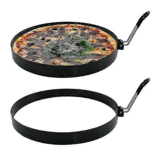 20 cm omelettringer for stekepanne, 2-pakning non-stick pannekake- og eggform, matlagingsverktøy i rustfritt stål
