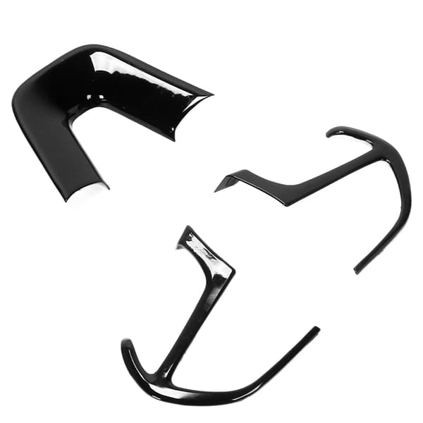 3 stk Rattskinn Dekor Trim for Dodge Challenger Charger Durango 2015‑2019 Svart