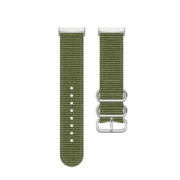 Fitbit Sense / Versa 3 nylon urrem - army grøn Grön green