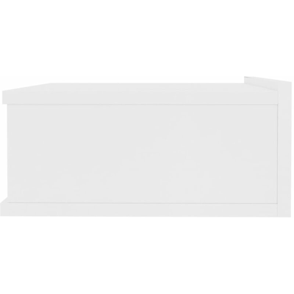 Kelluva yöpöytä Valkoinen 40x30x15 cm Agglomere