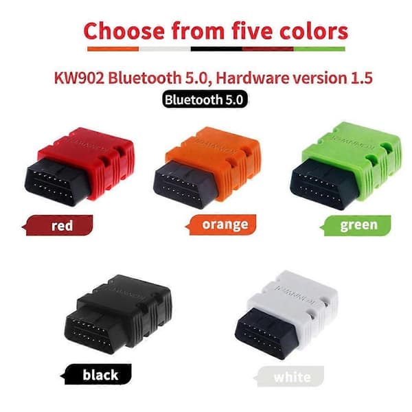 KONNWEI KW902 Bluetooth 5.0 OBD2 Bildiagnostikverktyg Stöder IOS/Android Green