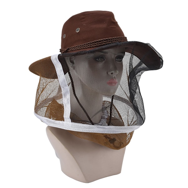 Biodlare Cowboyhatt Åtdragningsdesign Andas Mesh Biodlingsslöja Hatt för biodlare Fiskare Jägare Campers