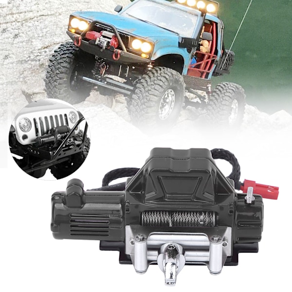 Automatisk Vinsch Fjärrkontroll 1/10 Crawler Bil Tillbehör Del Passar för Axial SCX10Svart