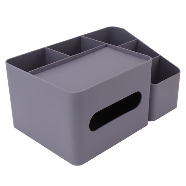 Tissue Box Organizer with Lid Plastic Exquisite Smooth Surface Tissue Desktop Organizer for Home Office Purple