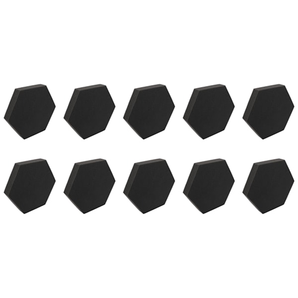 10 stk hexagonale akustiske skum brandhæmmende højdensitet dekorative lydabsorberende vægpaneler