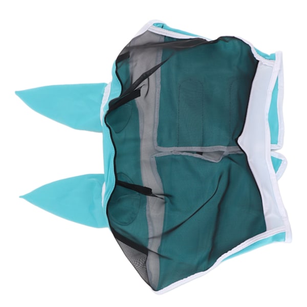 Hestefluemask Allround Mesh Andas Fluemask Elastisk UV-beskyttelse Hest Ansiktsmaske med Ører Blå L 45x54cm / 17,7x21,3in