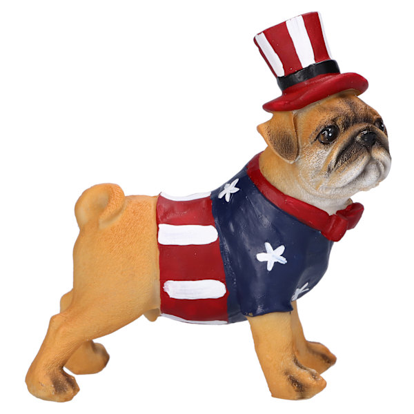 Bulldog-veistos hartsi Amerikkalainen koirafiguri koriste-esine kodin työpöydän koristeluun