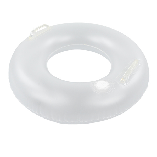 LED oppblåsbar badedring med 2 håndtak Transparent badedring med fargerikt LED-lys for bassengleker for barn