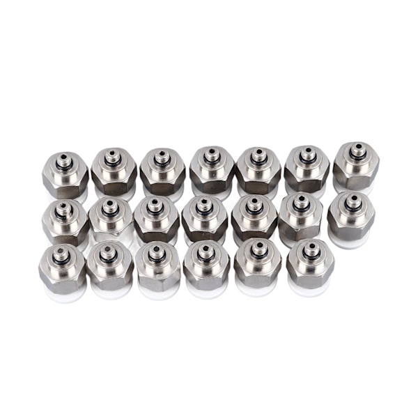 20 stk Pneumatisk lige tryk hurtigkoblingskobling Rørfittings Push To Connect Fittings