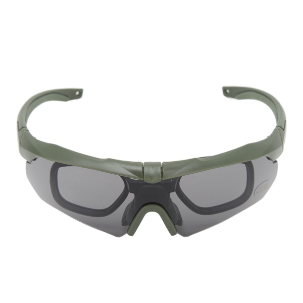 Skydebriller UV-beskyttende udendørs militærbriller Vindstøvsikre Halvramme Motorcykelbriller Øjenbeskyttelse til mænd og kvinder OD Grøn