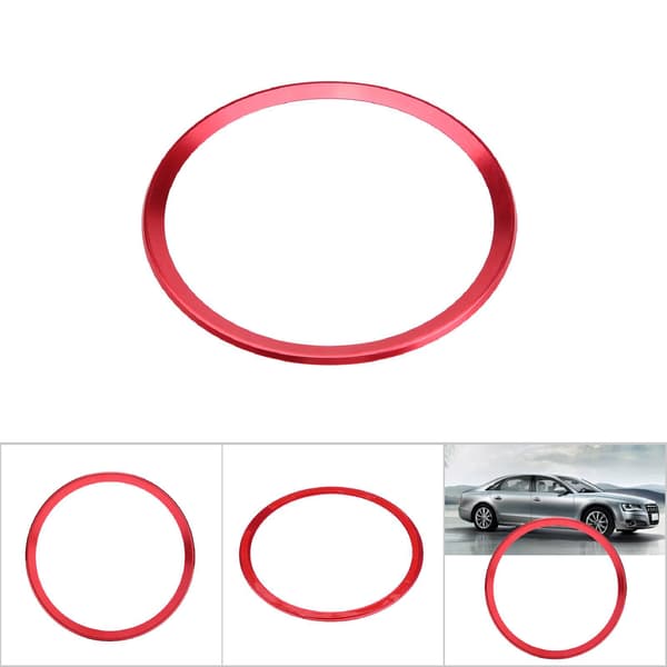 Ratfælg Ring Trim i Aluminium Legering til Audi A1 A3 A4 A5 A6 Q3 Q5 Rød