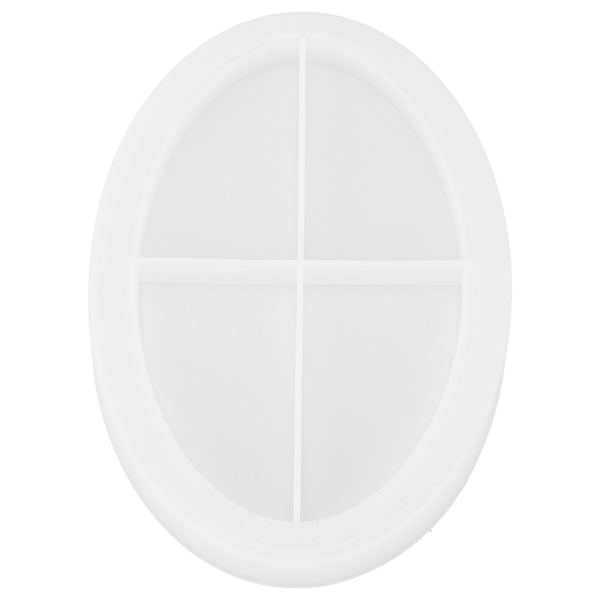 Epoxy Resin Støbning Frugtbakke Form Silikone Dekorativ Bakke Plade DIY Form Tilbehør Oval Glat Bakkeform