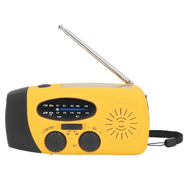 Handvev Solar Radio Multifunktionell Emergency Radio LED Radio med ficklampa för Outdoor CampingOrange Europe