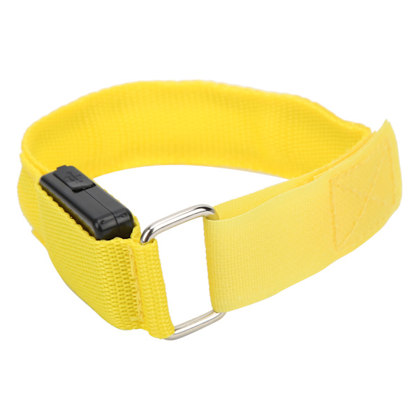 Reflekterende LED-lys Armbånd Sikkerhetsbelte med doble lysende striper USB-lading for utendørs nattløping