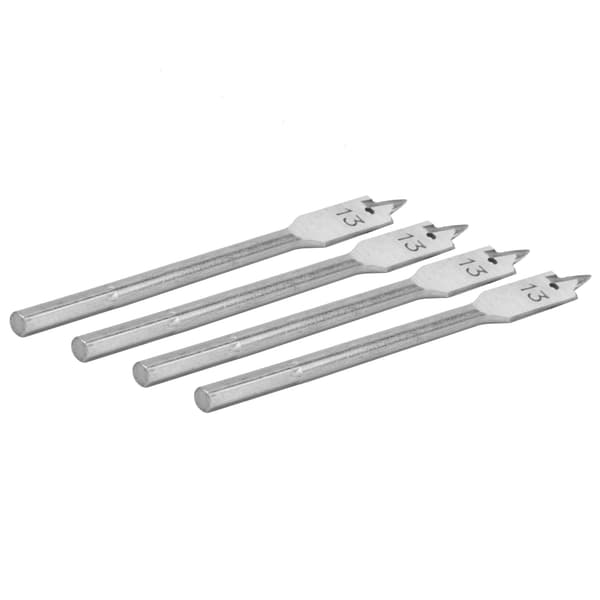 4 pcs Spade Drill Bit Set Paddle Flat Bits High Carbon Steel Woodworking Hand Tool Hardware 13mm