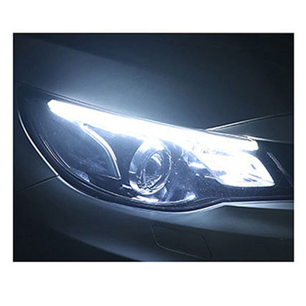 30 cm Flexibel LED-remsa för bil, sekventiell dynamisk vit till gul, vattentät strålkastarremsa, rörformad ljusremsa