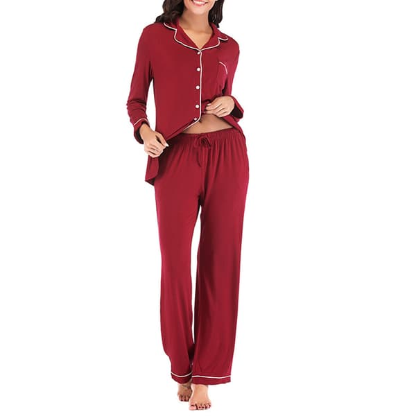 Rød Loungewear Pyjamas Dame Vår/Sommer Modal Lang
