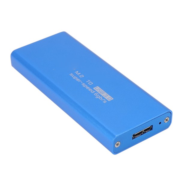 MSATA til USB3.0 kabinett Adapterveske 6 Gbps Blå MSATA SSD-adapter for 30x30 mm 50x30 mm ekstern SSD-harddisk