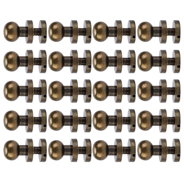 20 set Mässingsnitar Brons Slitstyrka Bagage Hårdvara Tillbehör för Handväskor Skor Kläder 7x6mm