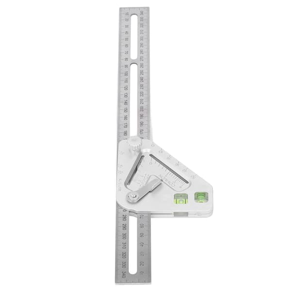 Flexibel Silver Triangel Linjal med Vattenpass