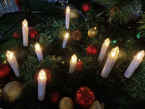 40 simulerte elektroniske julelys med fjernkontroll