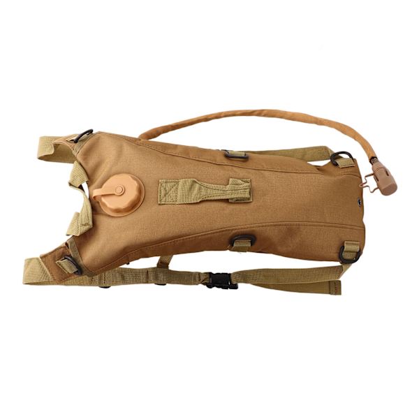 Hydration Ryggsäck Pack Vattentät Oxford Duk Lätt Hands Free 3L Water Bag Ryggsäck för utomhuslöpning Cykling Khaki
