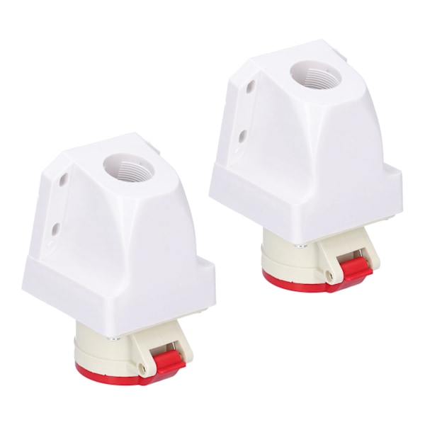 2 stk 4-polet industriuttak 3-fase fast flytstrømkobling 380V415V 16A 3P+E IP44