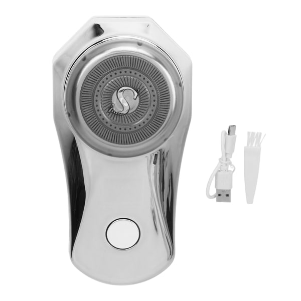 Elektrisk skäggtrimmer Starlight Silver Mini Intelligent Digital Display Typ C Port Elektrisk skäggklippare för man Hushållsresor