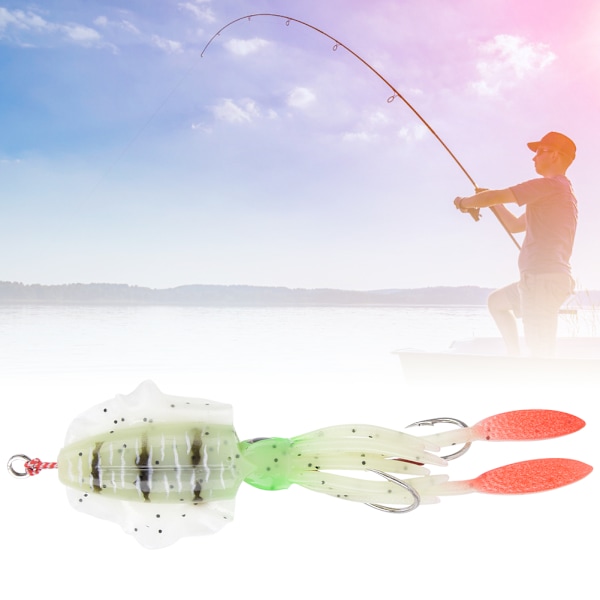 Myk Lysende Fiske Agns UV Blekksprut Blekksprut Fiskeutstyr Tilbehør 5#