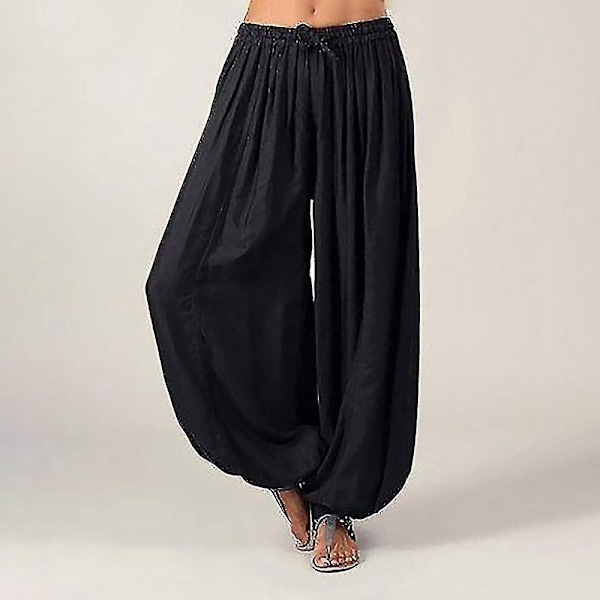 Yoga byxor damer dragsko harem baggy Zumba magdans bloomers grönt vitt svart