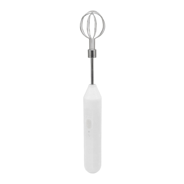 Elektrisk handmixer med tre olika hastigheter Batteridriven handhållen mjölkskummare för hembakning vit