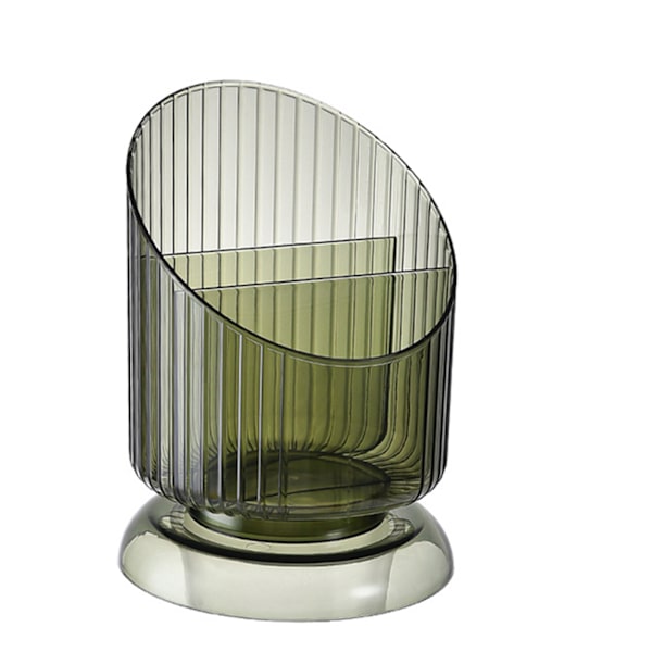 Sminkebørstesammensetning Organizer Plast Transparent Rund Sminkebørstesammensetning Cup for Penn Grønn Fri Størrelse