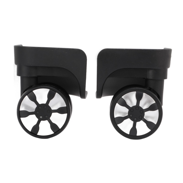 1 par resväskor svängbara hjul plast stumma resväska svängbara hjul utbytesdelar svart
