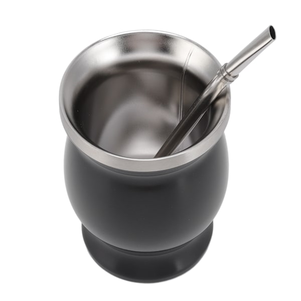 230 ml naturlig kalebass tekoppsett svart tradisjonell vannkrukke dobbelvegget tekopp for kaffedrikking