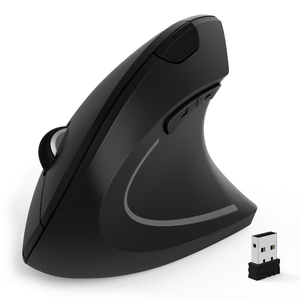 2,4g USB trådlös vertikal mus, ergonomiska möss sladdlösa tysta, dpi justerbar