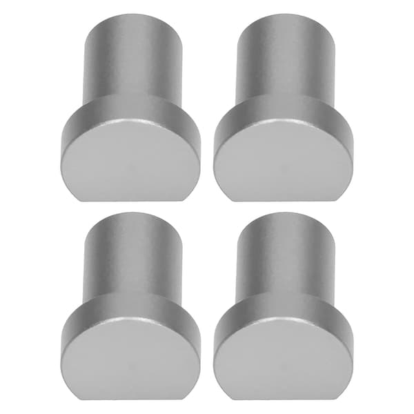 4 stk Trebearbeiding Desktop Limit Blocks Multifunksjonell arbeidsbenk Peg bremse stopp 20mm diameter Sølv