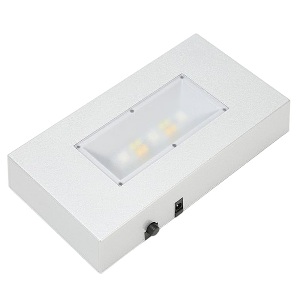 LED Lys Stand Base USB Drevet Multi Belysnings Tilstande Rektangulær Lys Display Base til Krystal Sølv