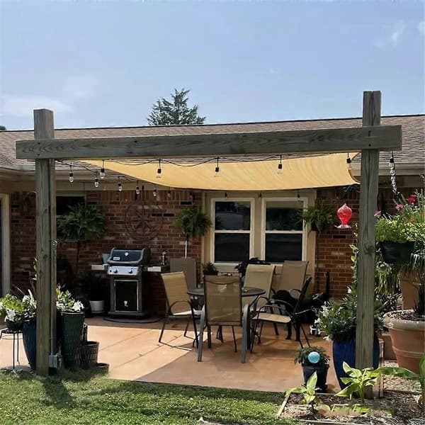 Beige skyggenet, UV-beskyttelse, drivhus, udendørs solbeskyttelse, net, solskærm 2x2m[LD]