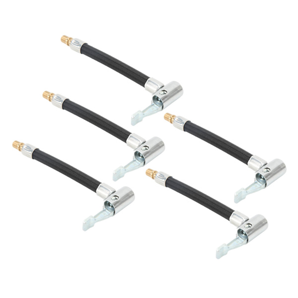 5 stk 10 cm Dekk-inflator-slange Rask inflasjon Lekkasjefri luftpumpe-slange-adapter for bil motorsykkel sykkel