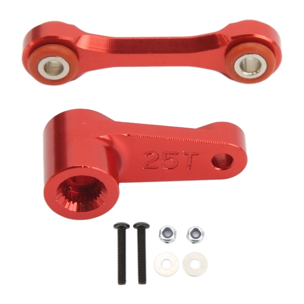 25T servostyrarm dragstång Professionell aluminiumlegering RC servoarm dragstång för ARRMA 1/7 1/8 RC bil Röd