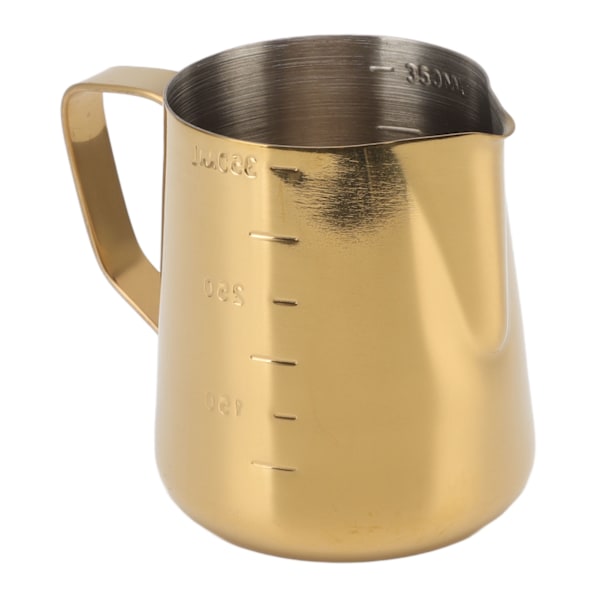 Mælkeskummer Dual Scale 304 Rustfrit Stål Mælkeskummer Kop Kaffe Dampkande Til Latte Art 350ML Guld