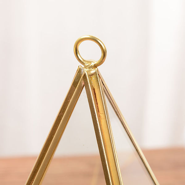 Geometrisk Transparent Glas Blomrum Glas Ringæske Vielsesring Smykkeskrin Hjemindretning