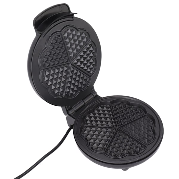 Dubbelsidig flip våffelmaskin Hemkakamaskin Multifunktionell minivåffelmaskin Svart EU-kontakt 220V