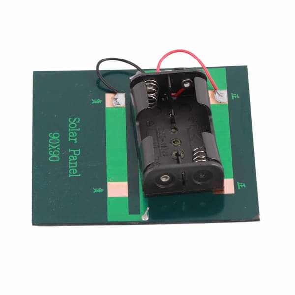 Solpaneloplader Celleopladerkort 1W DC4V til 2xAA 1,2V batterier Strømforsyning