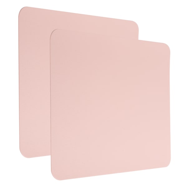 2 st Musmatta PVC Läder Vattentät Skrivbordsmatta Kudde Kontor Hem Mus Skydd 27x21cm Rosa