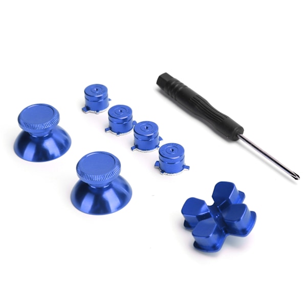 Metallknapp Tommelpinne Simulerer grep for PS4 Gamepad Controller Joystick Utskifting Blå