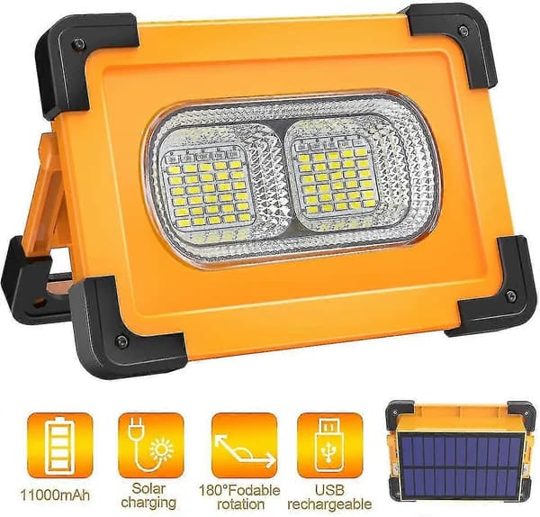 Oppladbar LED-hodelykt 80w bærbar arbeidslampe med 4 moduser