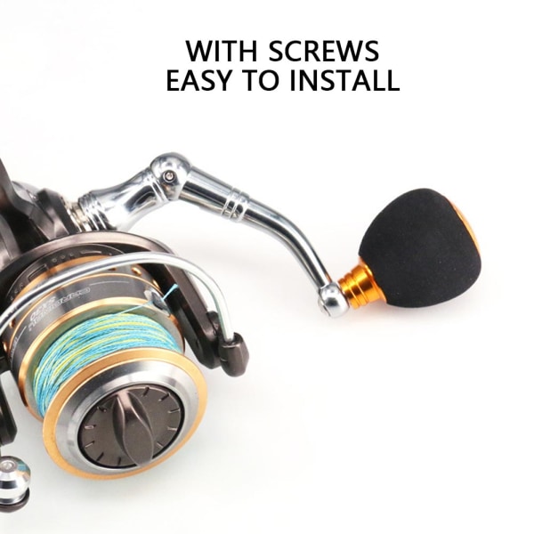Modificering af håndtag til fiskespole Power Knop Reel Age Casting Spinning Reels (Guld)